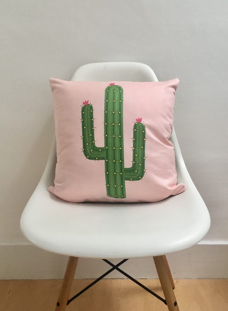 Cactus cushion - pink