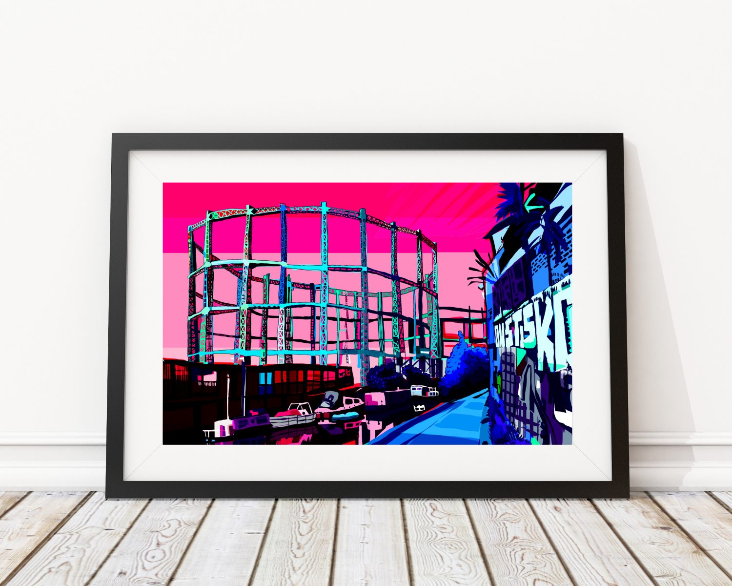 Bethnal Green Gas Holders Evening, East London Art Print
