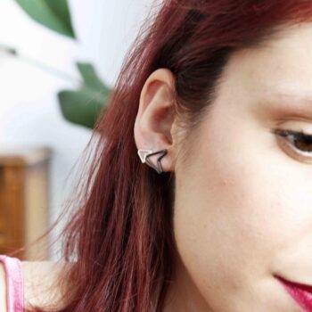 Tiny V Earrings