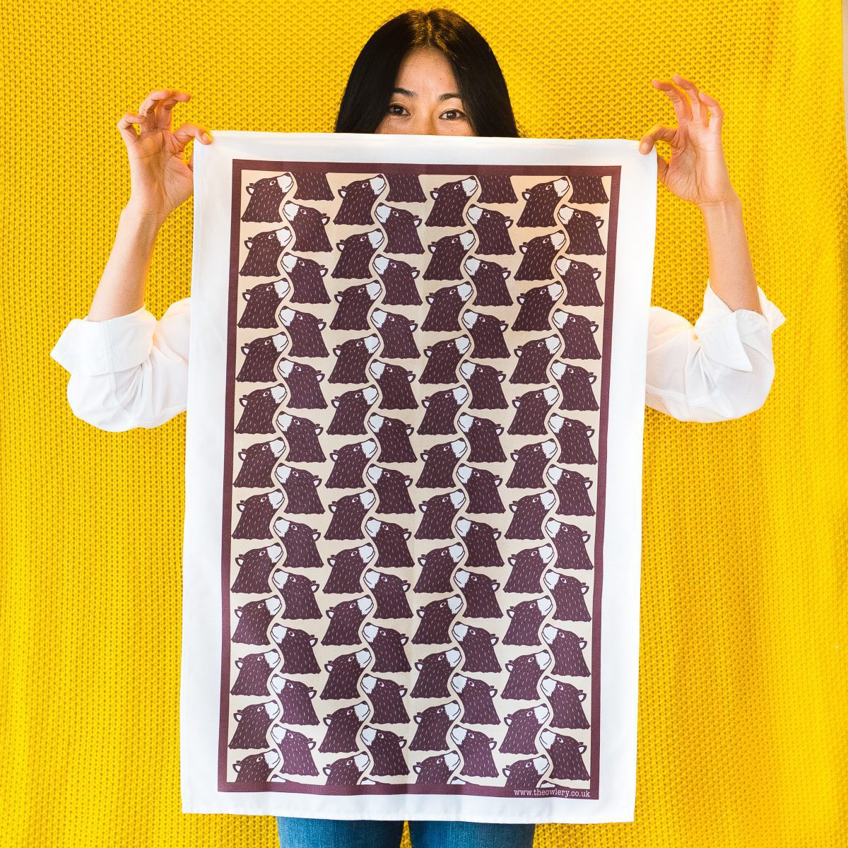 Bear Print Tea Towel