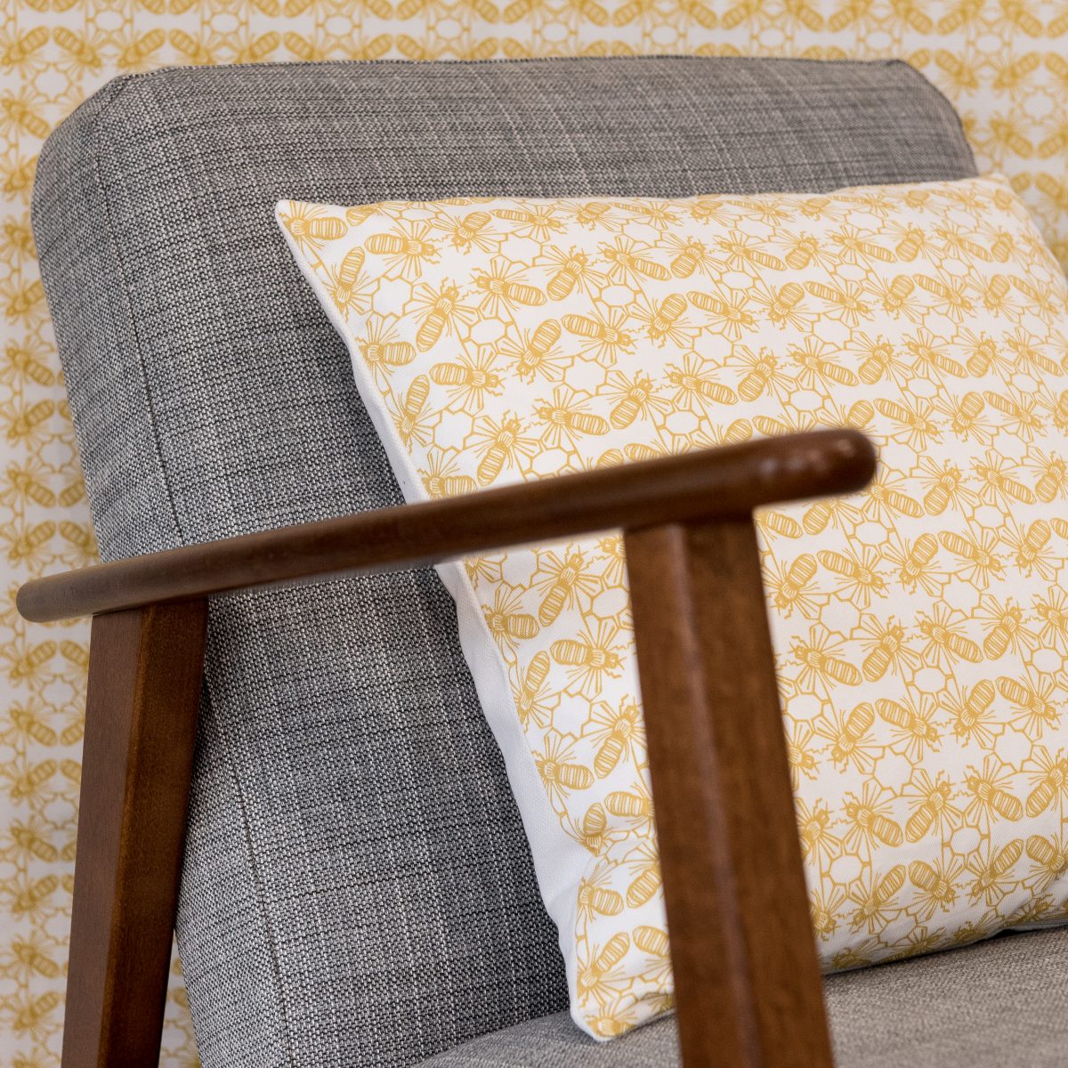 Bee Print Cushion