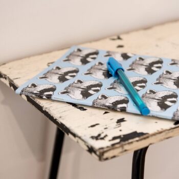 Raccoon Print Notebook