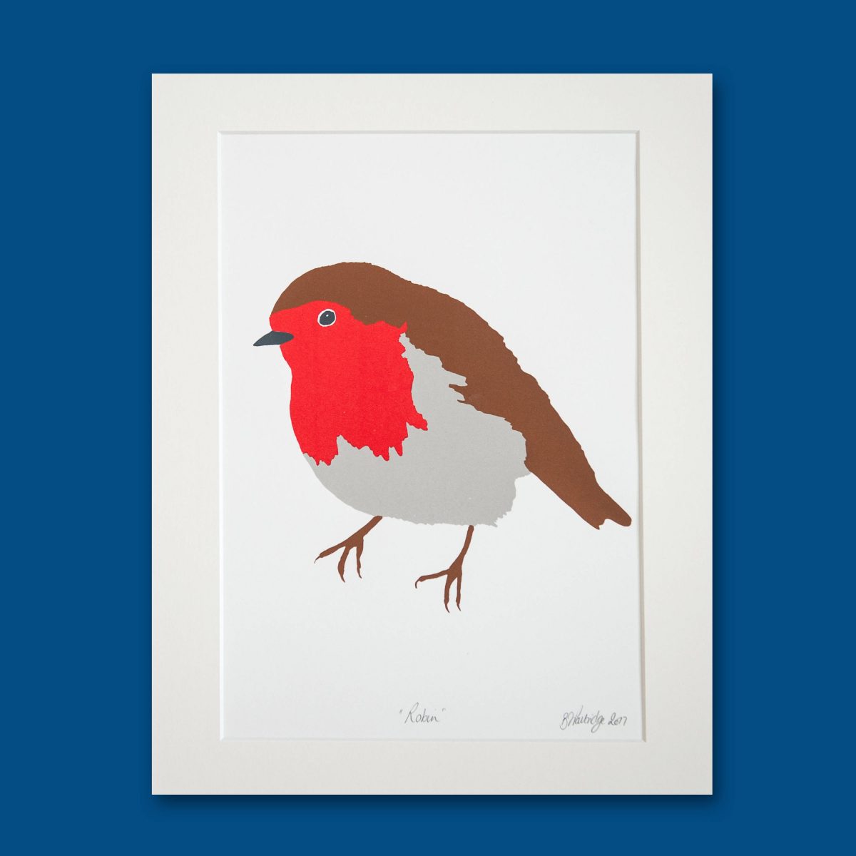 Robin Screen Print - bird wall art