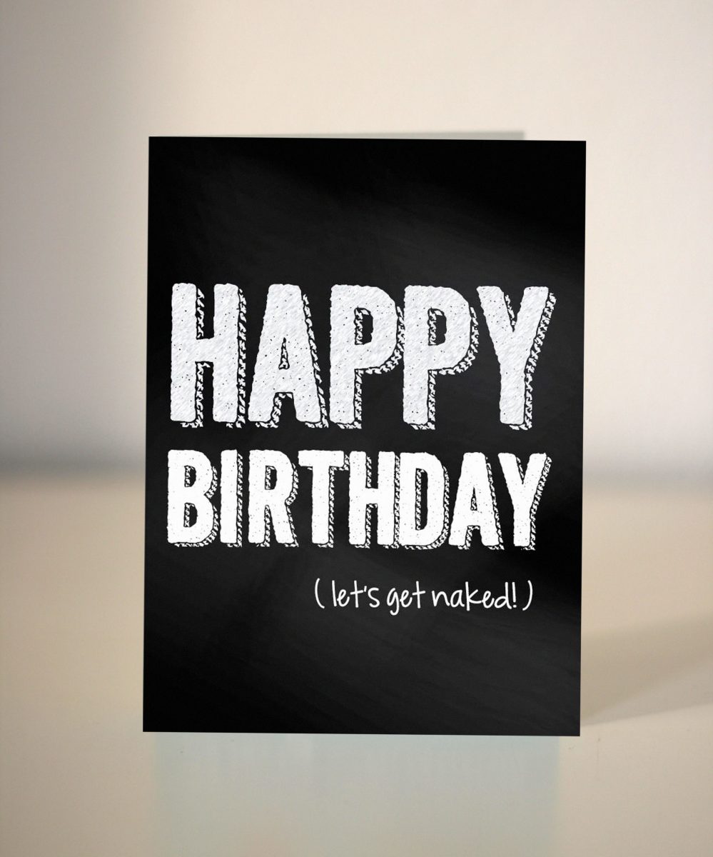 Funny Birthday card - Let's Get Naked - card for boyfriend