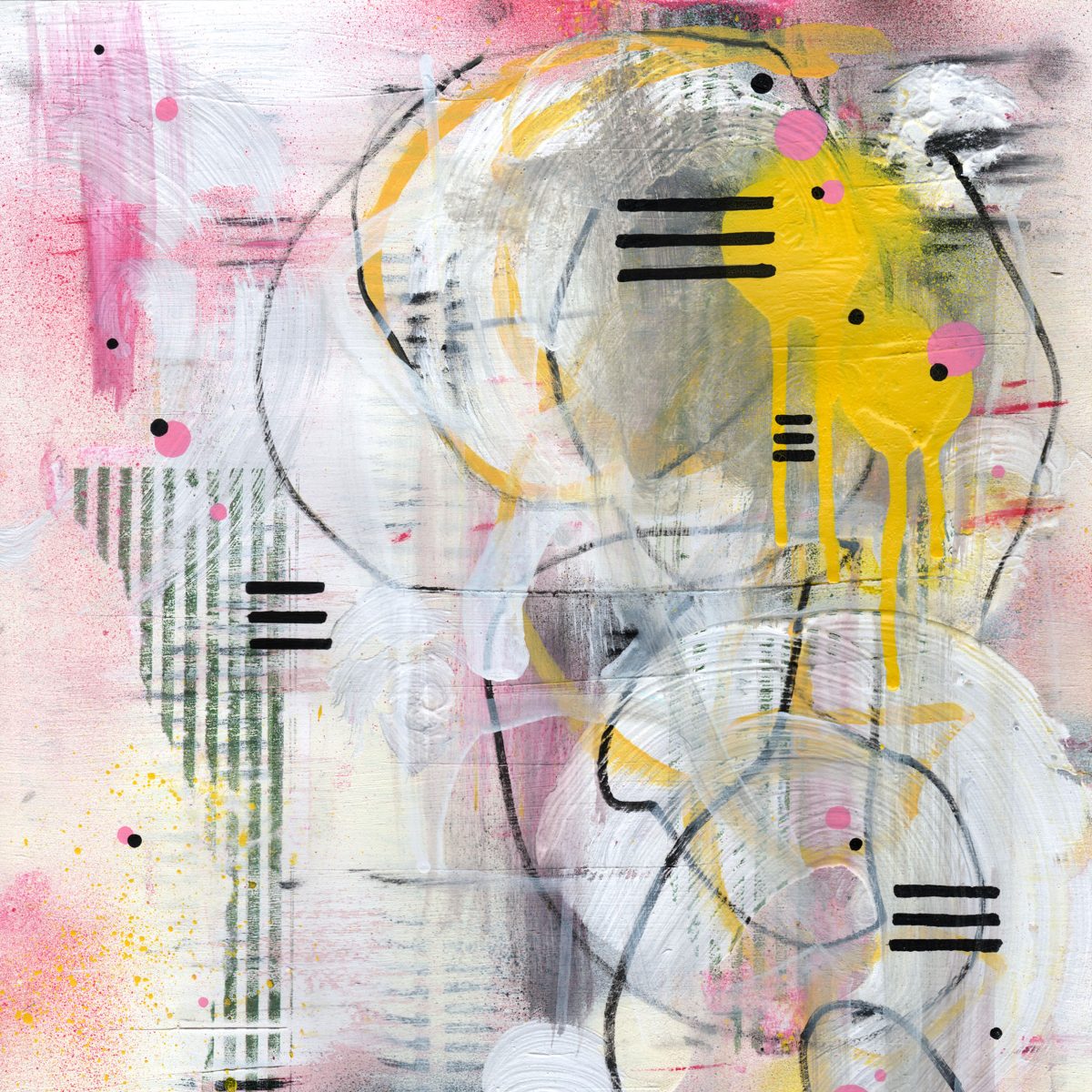 A3 framed original artwork - Urban Contemporary Art - 'Between the Lines'