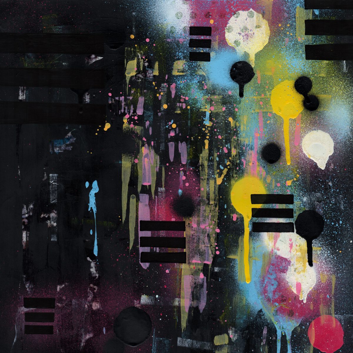 A3 framed original artwork - Urban Contemporary Art - 'City Lights'