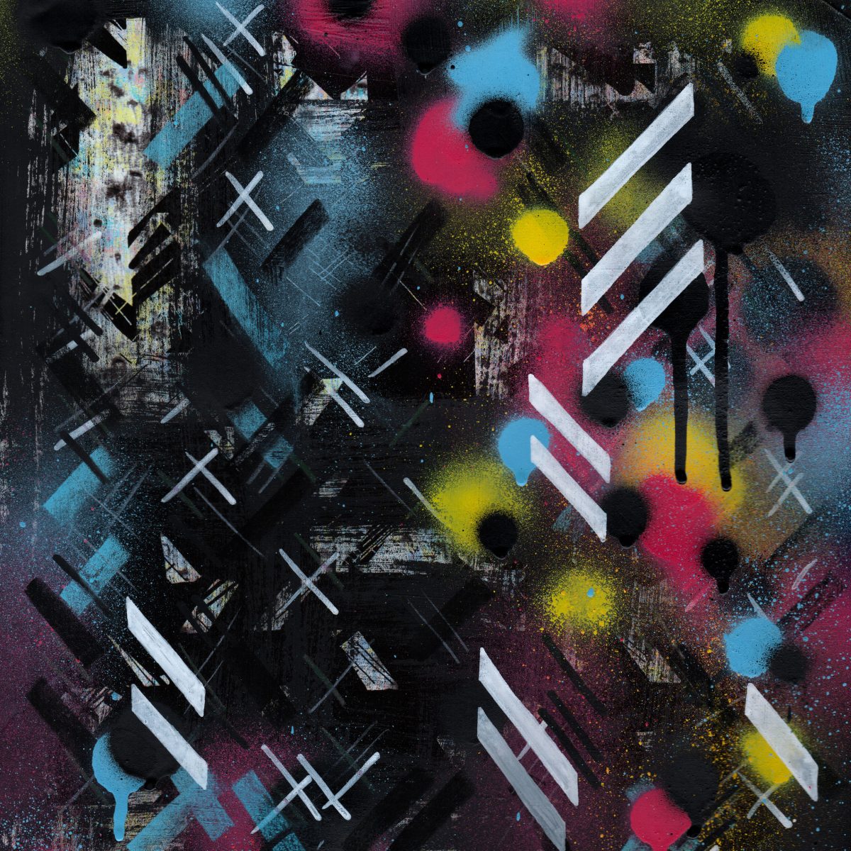 A3 framed original artwork - Urban Contemporary Art - ‘Night Bus'