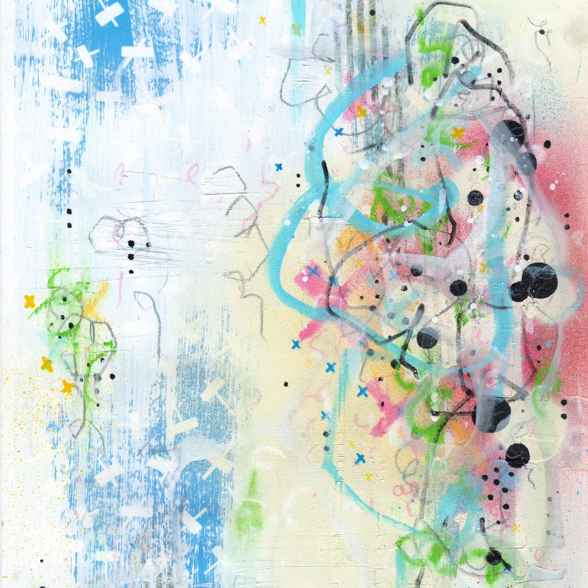 A3 framed original artwork - Urban Contemporary Art - ‘Skywards’