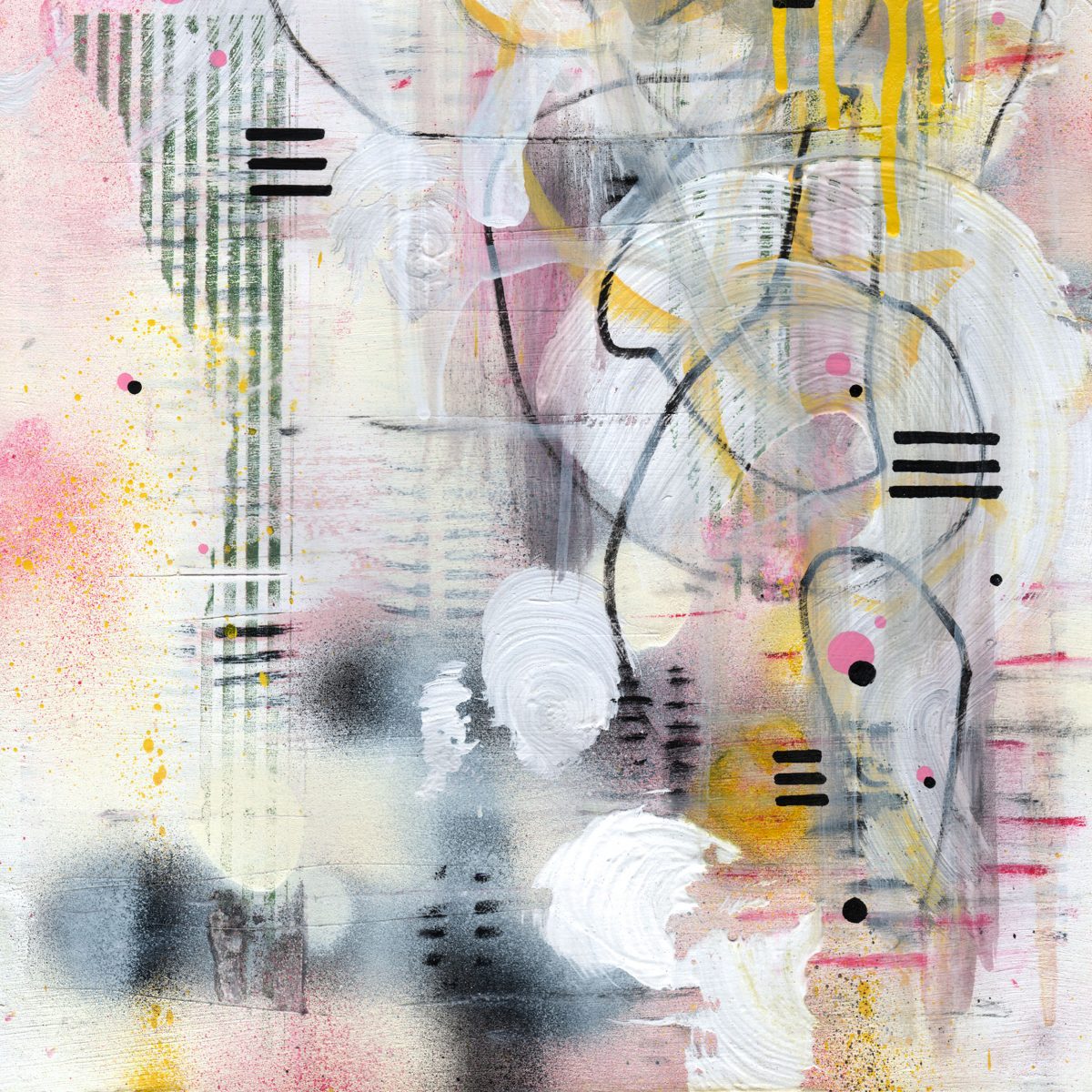 A3 framed original artwork - Urban Contemporary Art - 'Between the Lines'