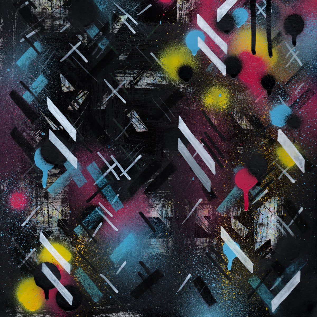 A3 framed original artwork - Urban Contemporary Art - ‘Night Bus'