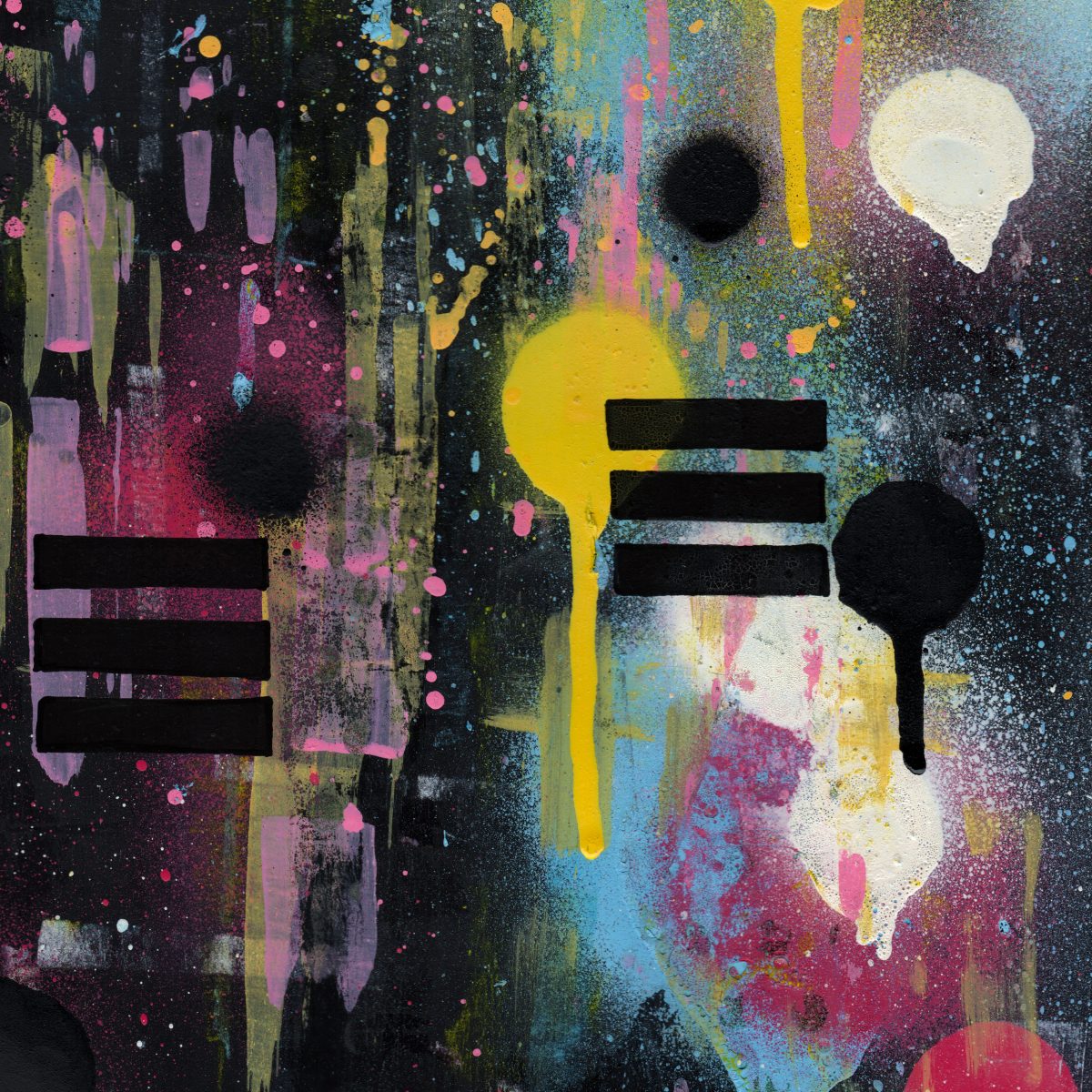 A3 framed original artwork - Urban Contemporary Art - 'City Lights'