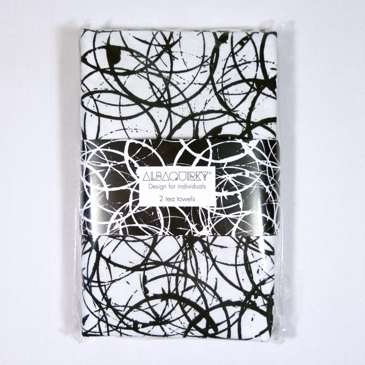 Tea towel set - monochromatic - 'Slàinte mhath!'