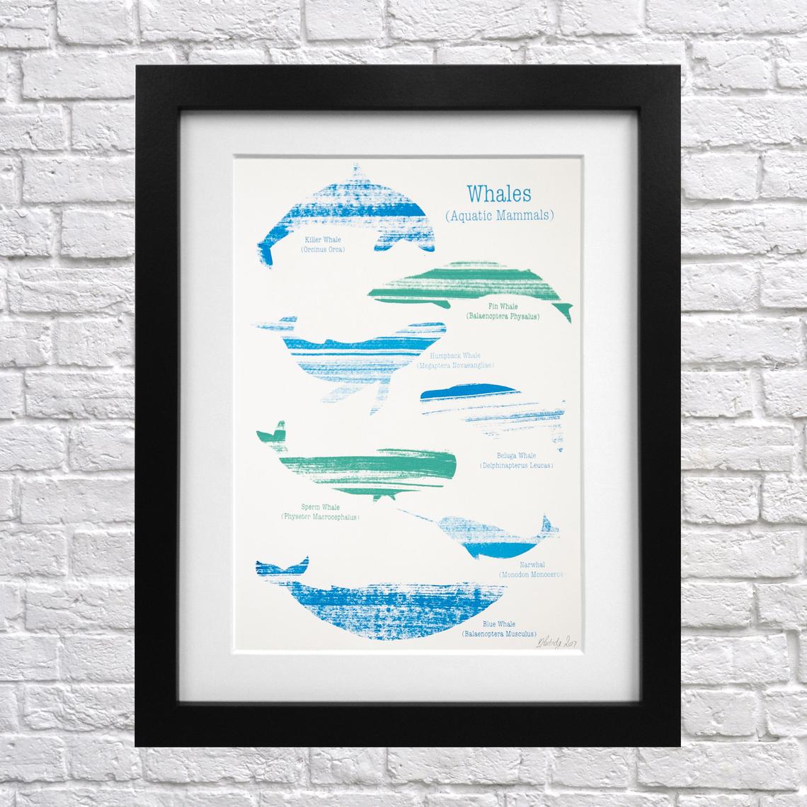 Whale Screen Print