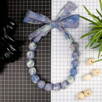 Chunky, Fabric Covered, Bead Necklace 'Shona'