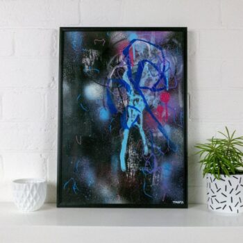A3 framed original artwork - Urban Contemporary Art - ‘Lost Time'