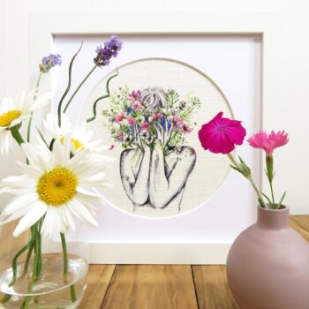 'Face Plant' Cotton Linen Print