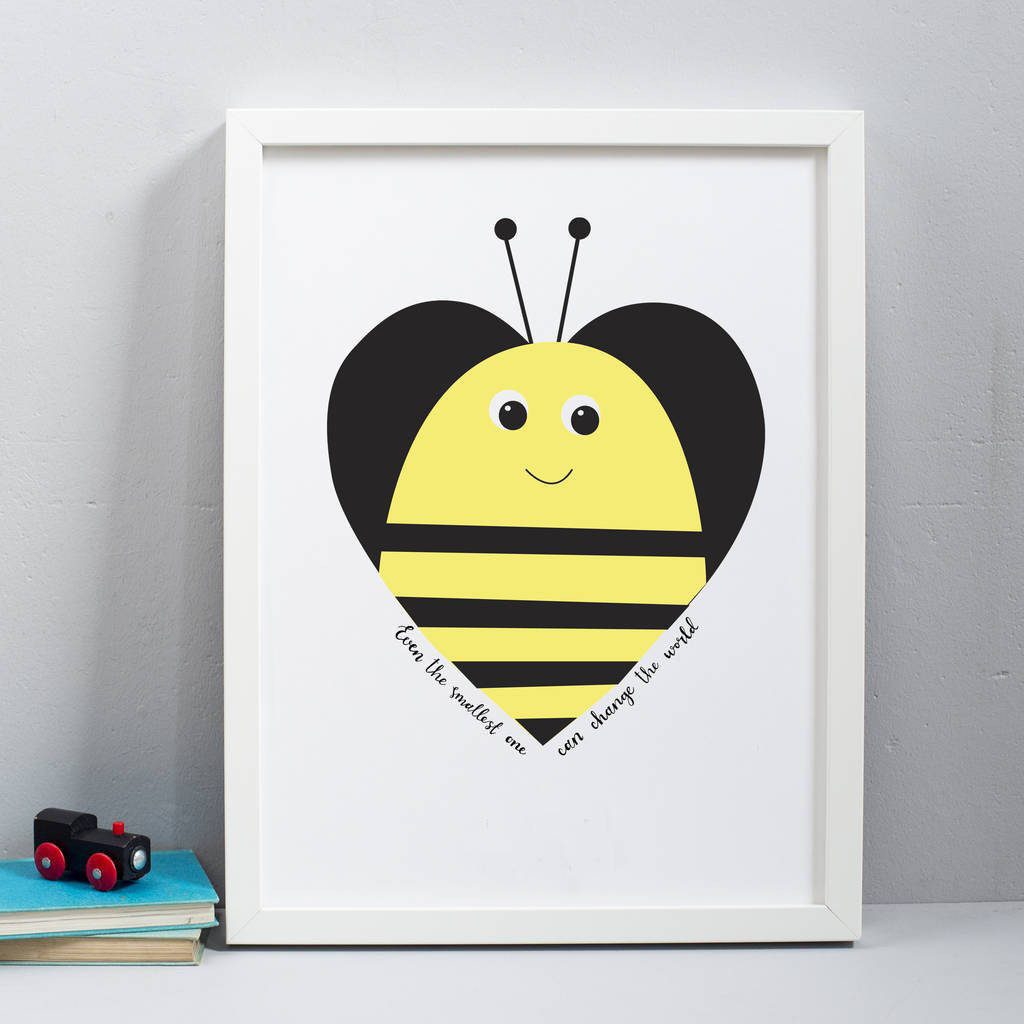 Bee Heart Print