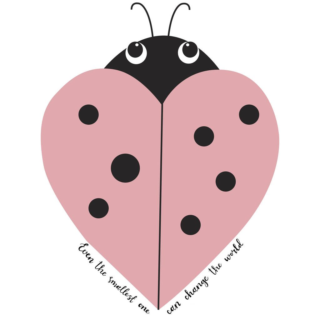 Personalised Ladybird Heart Print