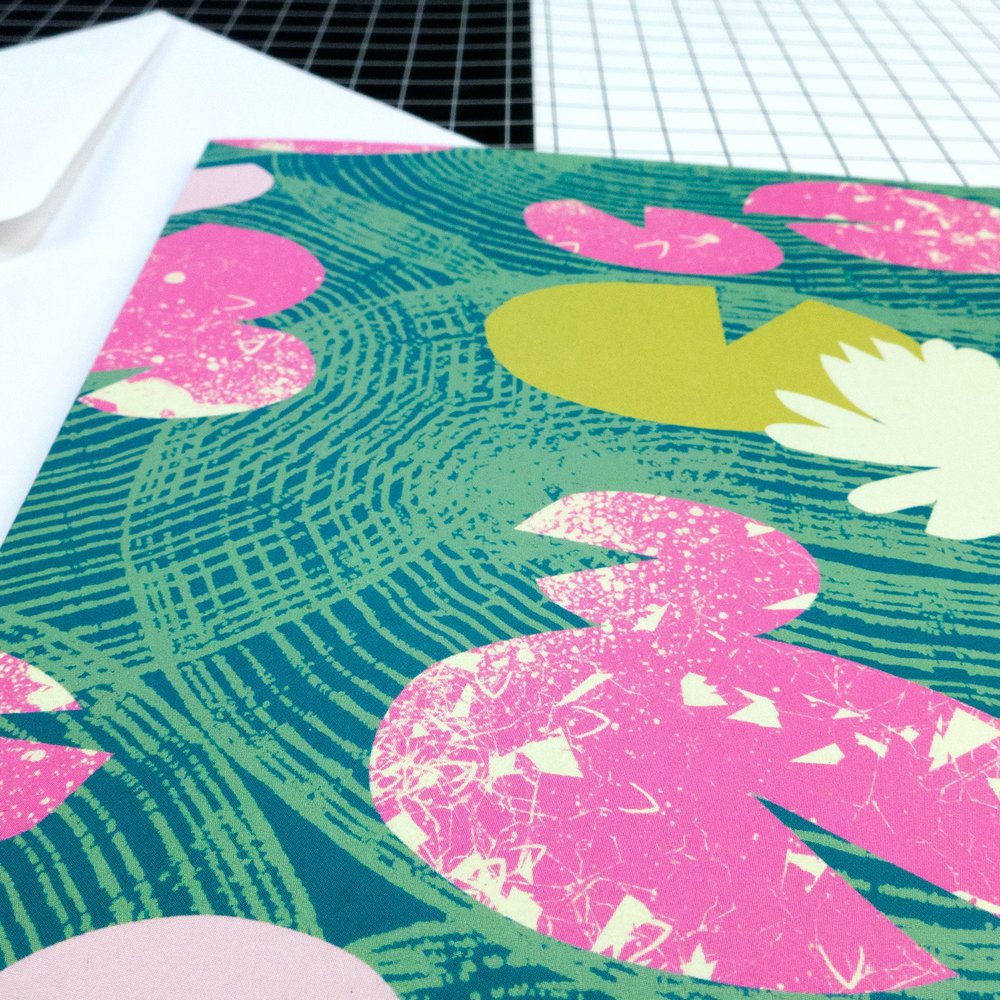 Greetings card - 'Lily leaf'