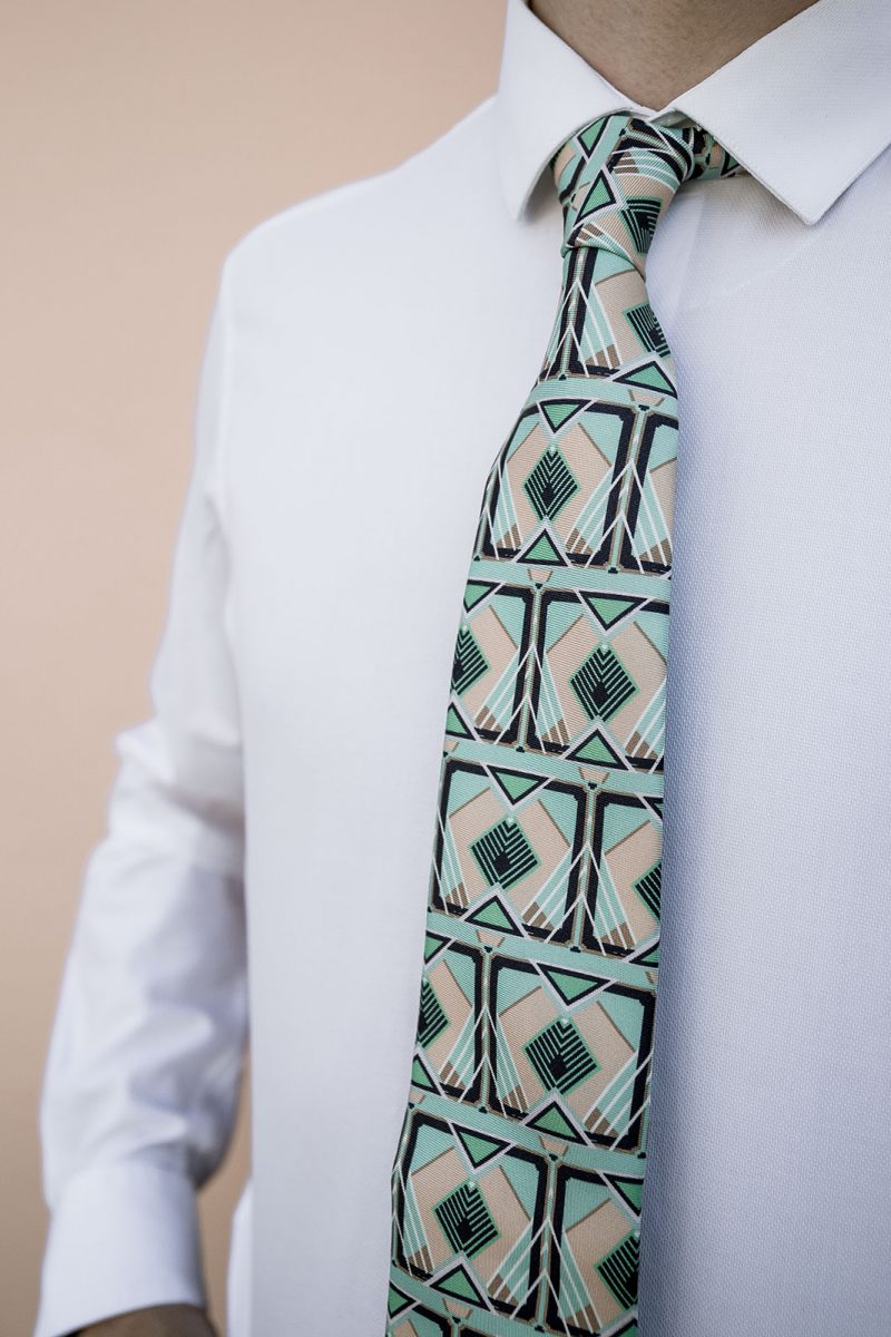 Art Deco Tie - Silk Tie - Francis Mint