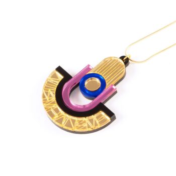 FORM050 Necklace - Gold, Babypink, Blue