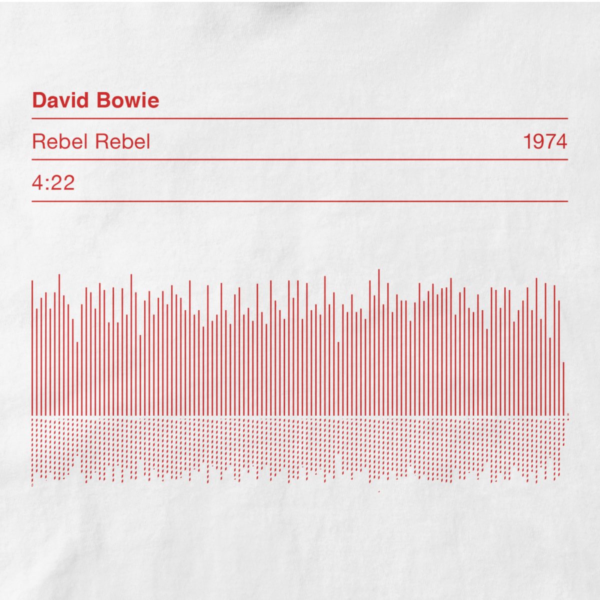 David Bowie Rebel Rebel Sound Wave T shirt