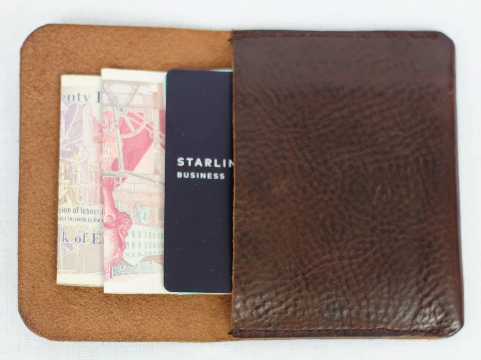 Single pocket leather wallet