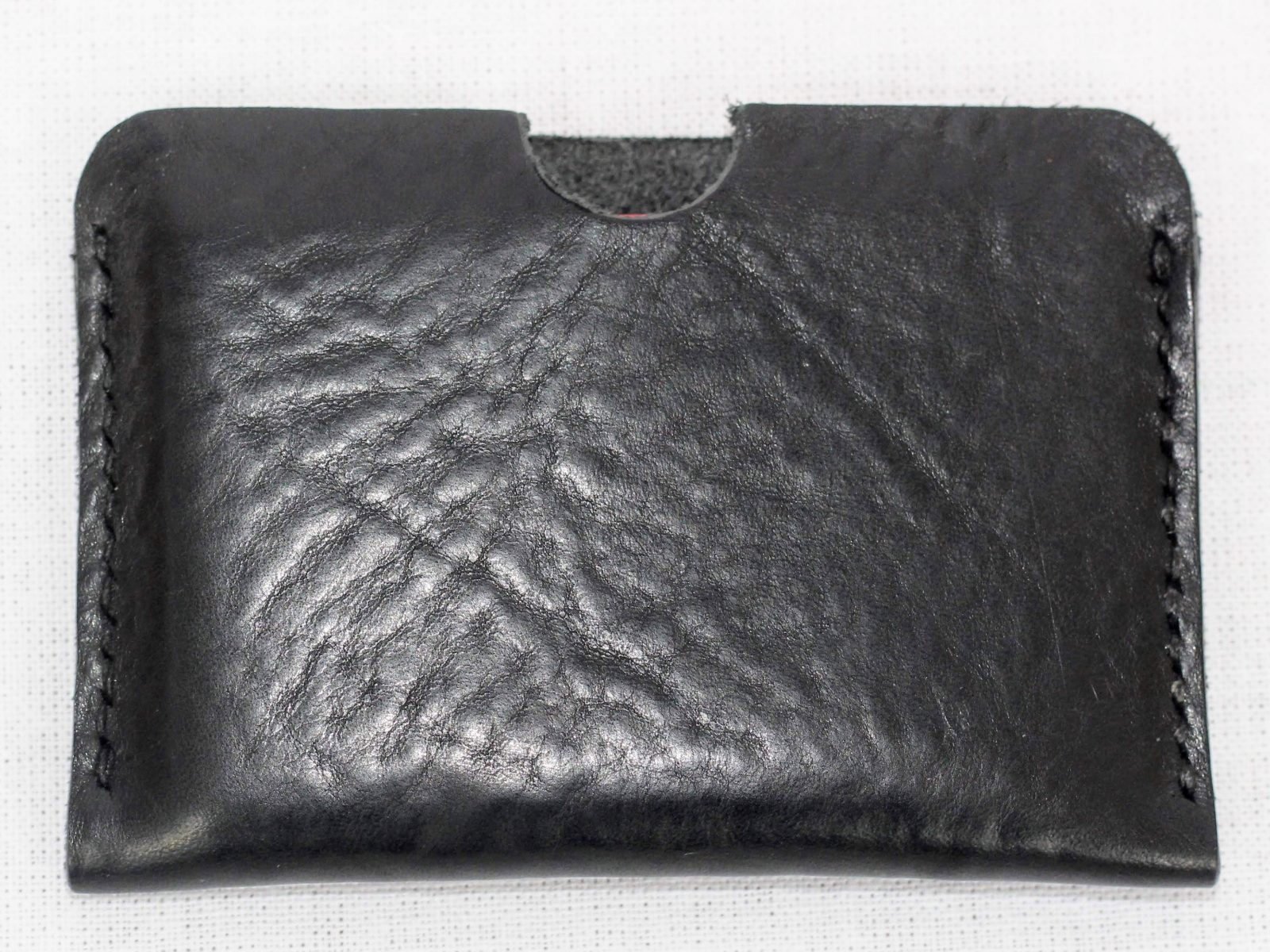 Card Wallet in Black Leather