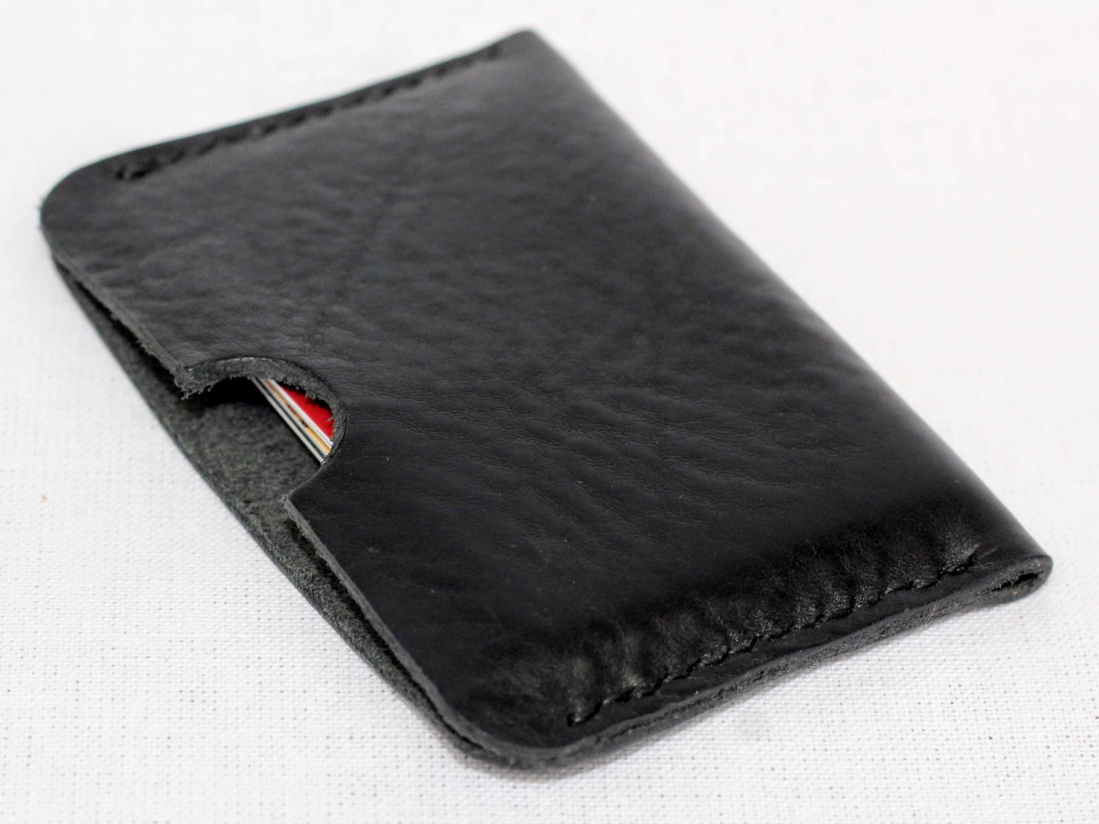 Card Wallet in Black Leather