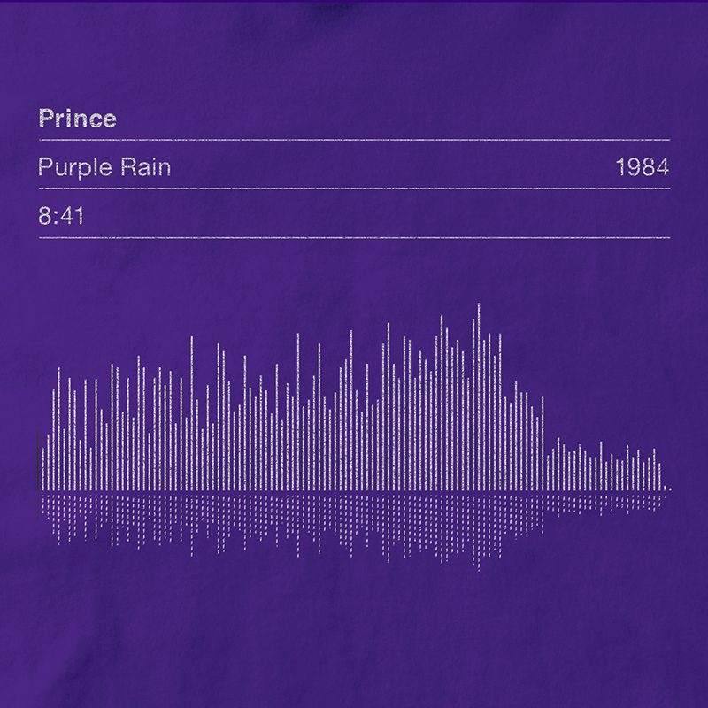 Prince Purple Rain Graphic Sound Wave T-shirt