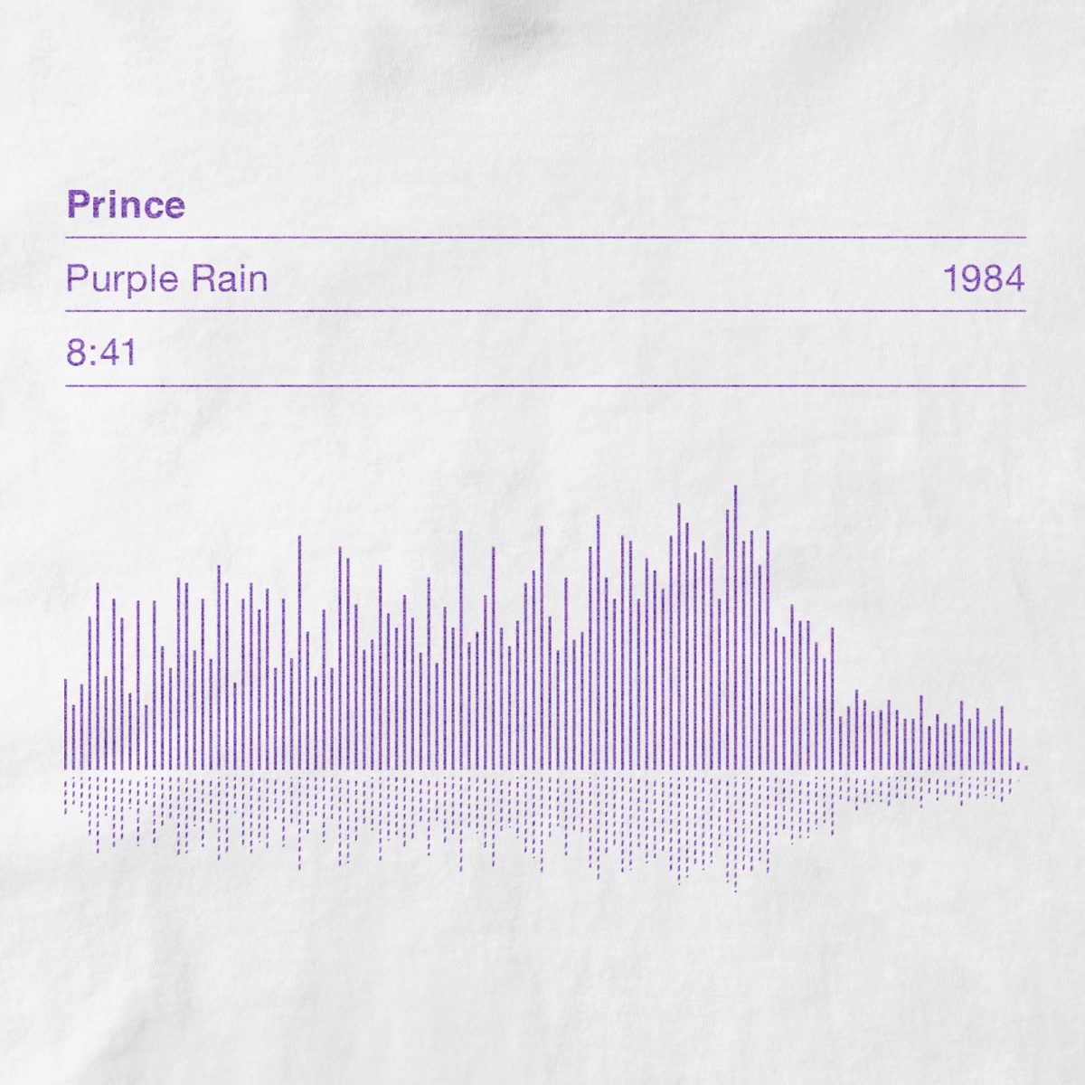 Prince Purple Rain Graphic Sound Wave T-shirt