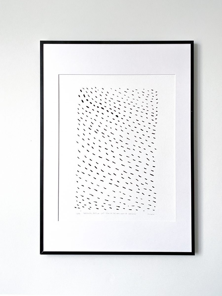 Horizontal rain - original print