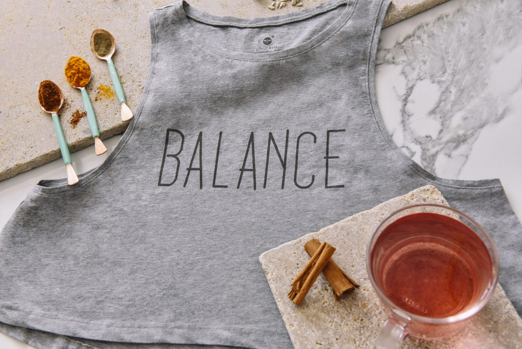 Steady Balance Crop Grey