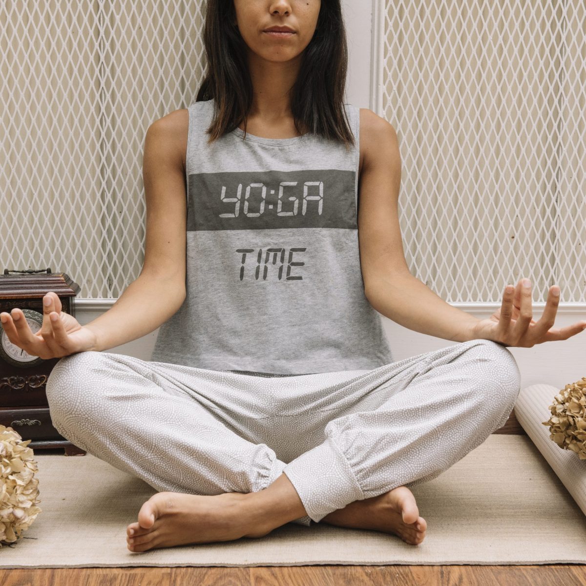 Yoga Time Crop Grey
