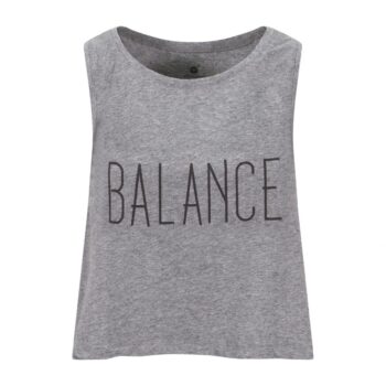 Steady Balance Crop Grey