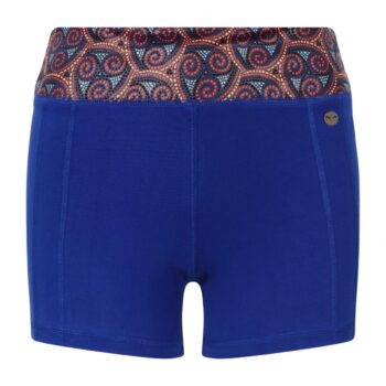 Warm Chakra Yoga Shorts Blue