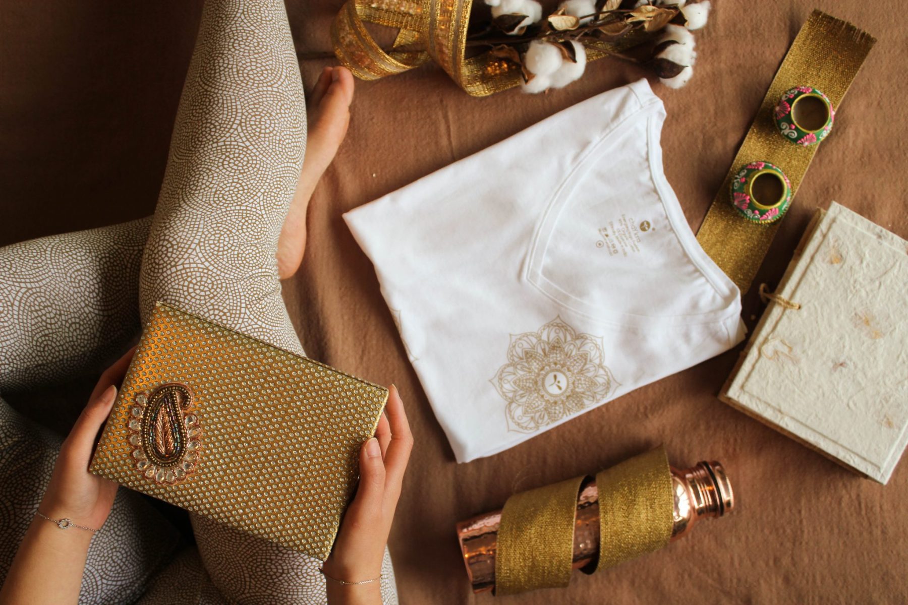Indian Motif Tee White