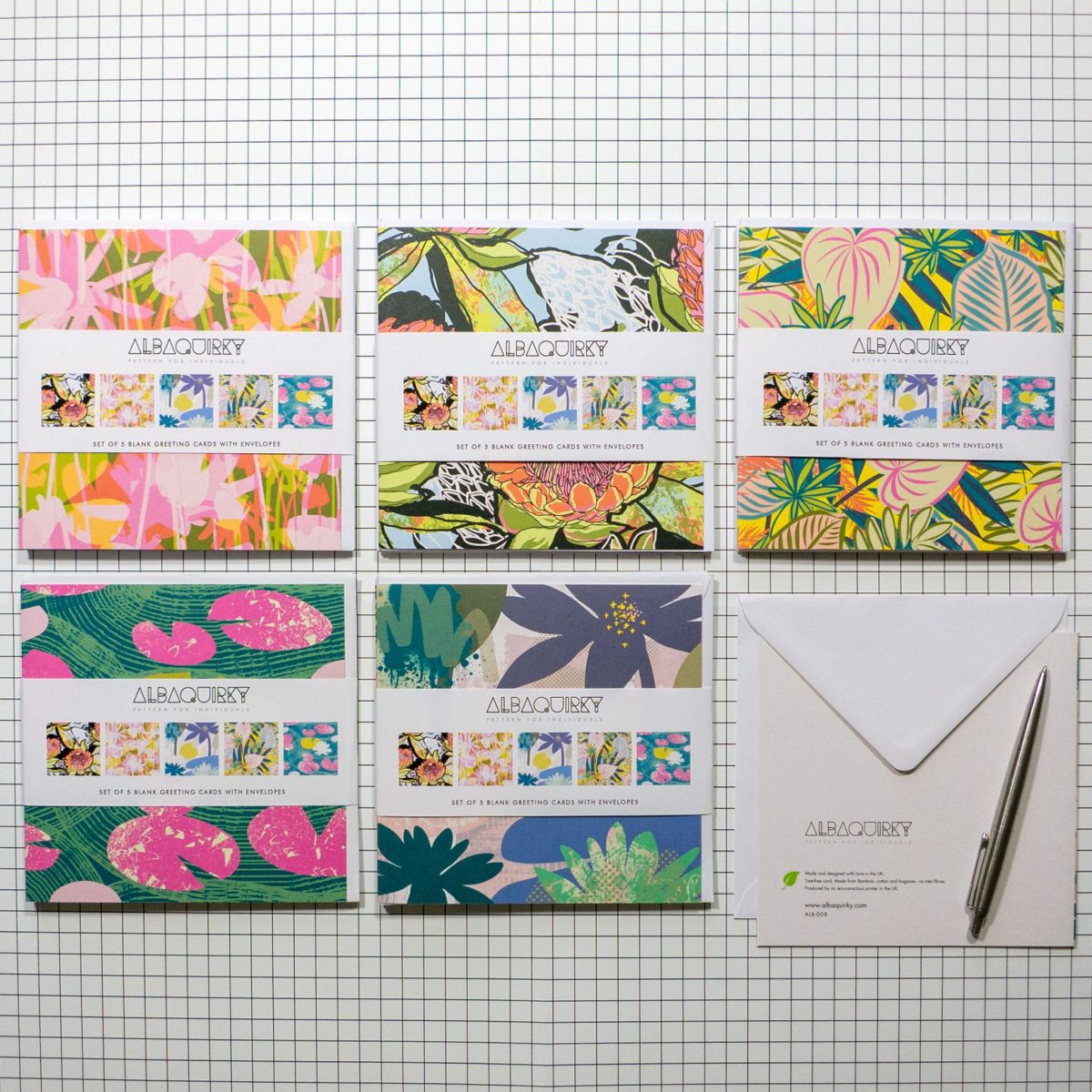 Greetings card set - 'Floral'