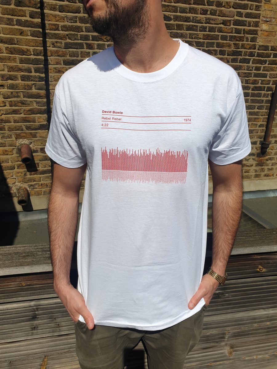 David Bowie Rebel Rebel Sound Wave T shirt