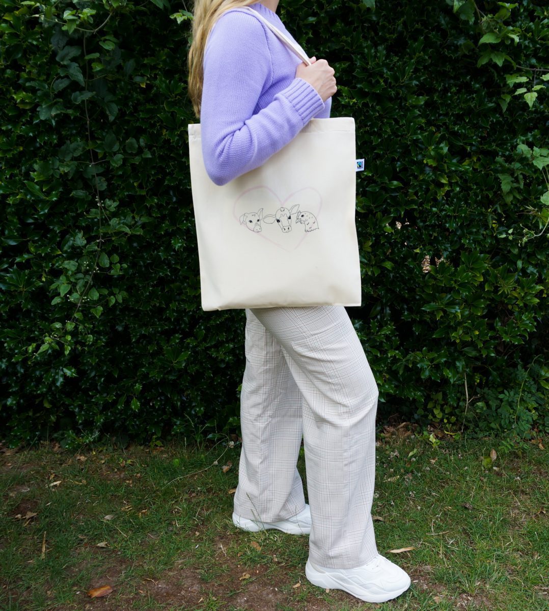 Friends Not Food | 100% organic cotton tote bag
