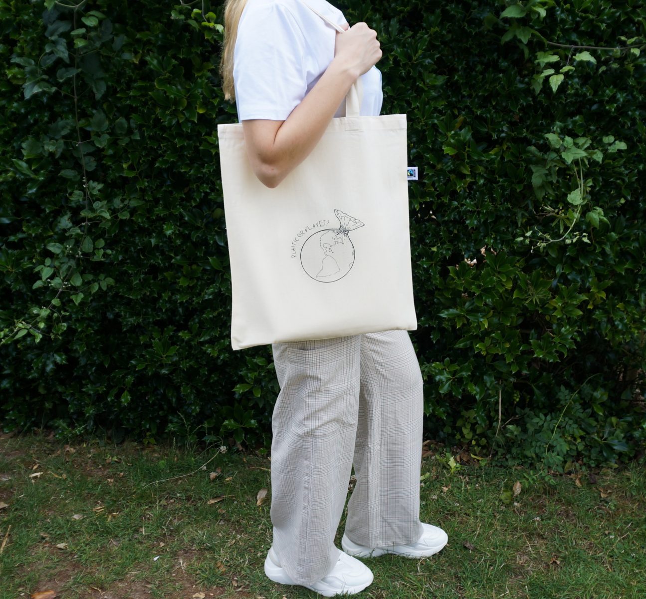 Plastic or Planet? | 100% organic cotton tote bag | Fairtrade | Sustainable & vegan