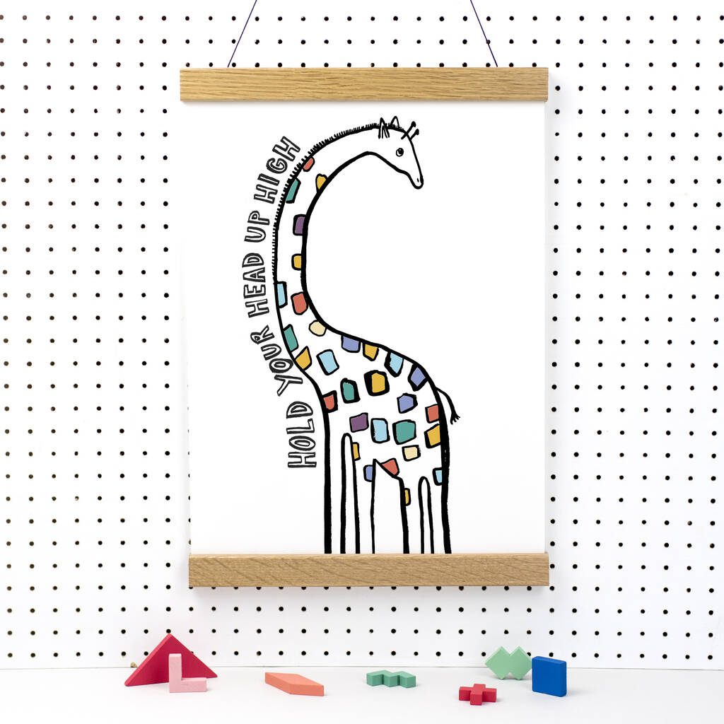 Giraffe Rainbow Print