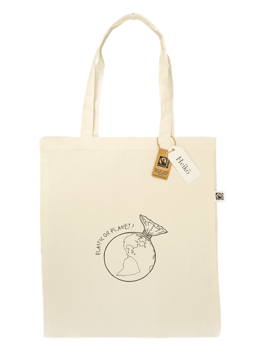 Plastic or Planet? | 100% organic cotton tote bag | Fairtrade | Sustainable & vegan