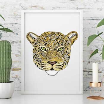 Leopard Art Print - A4