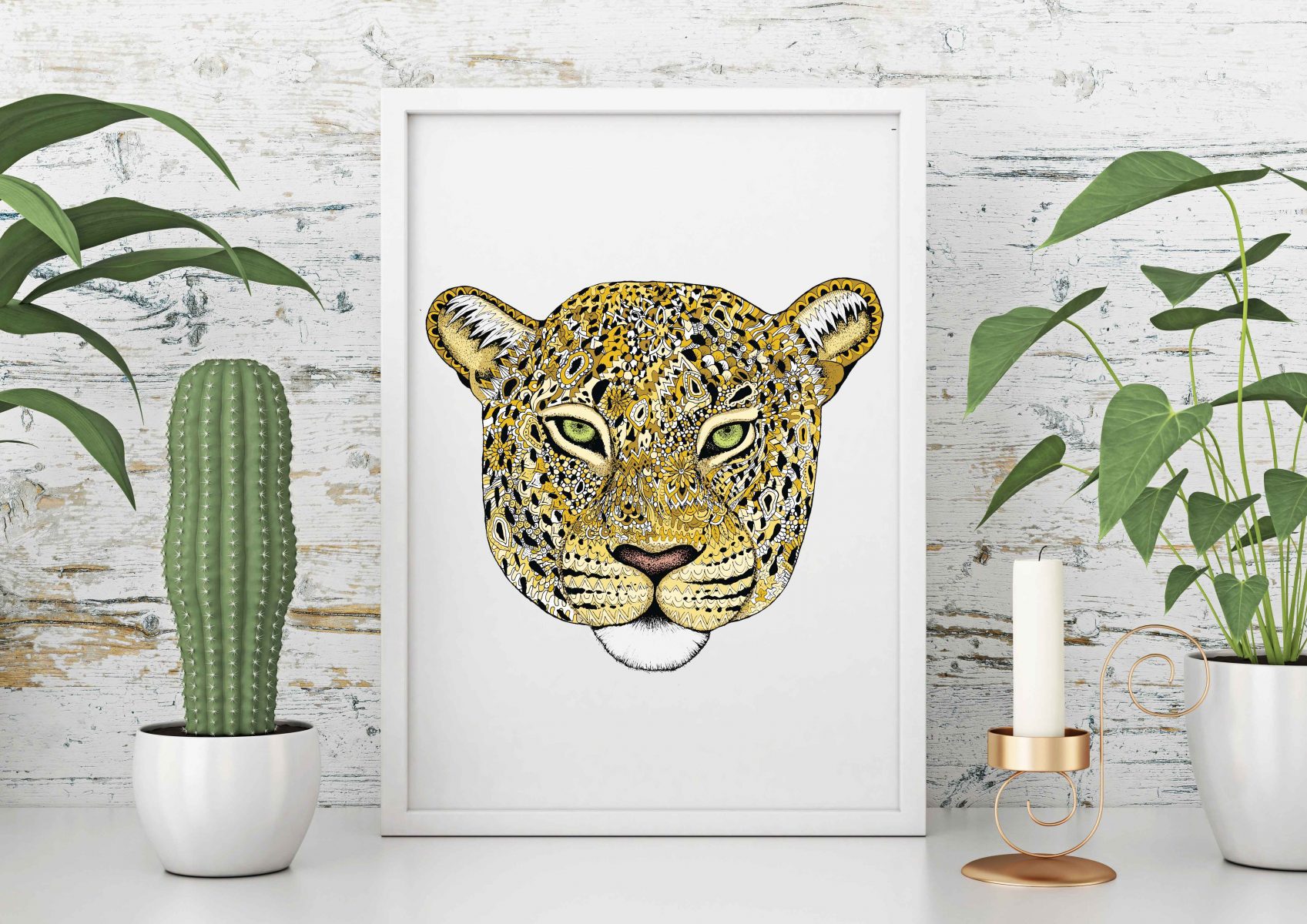 Leopard Art Print - A4