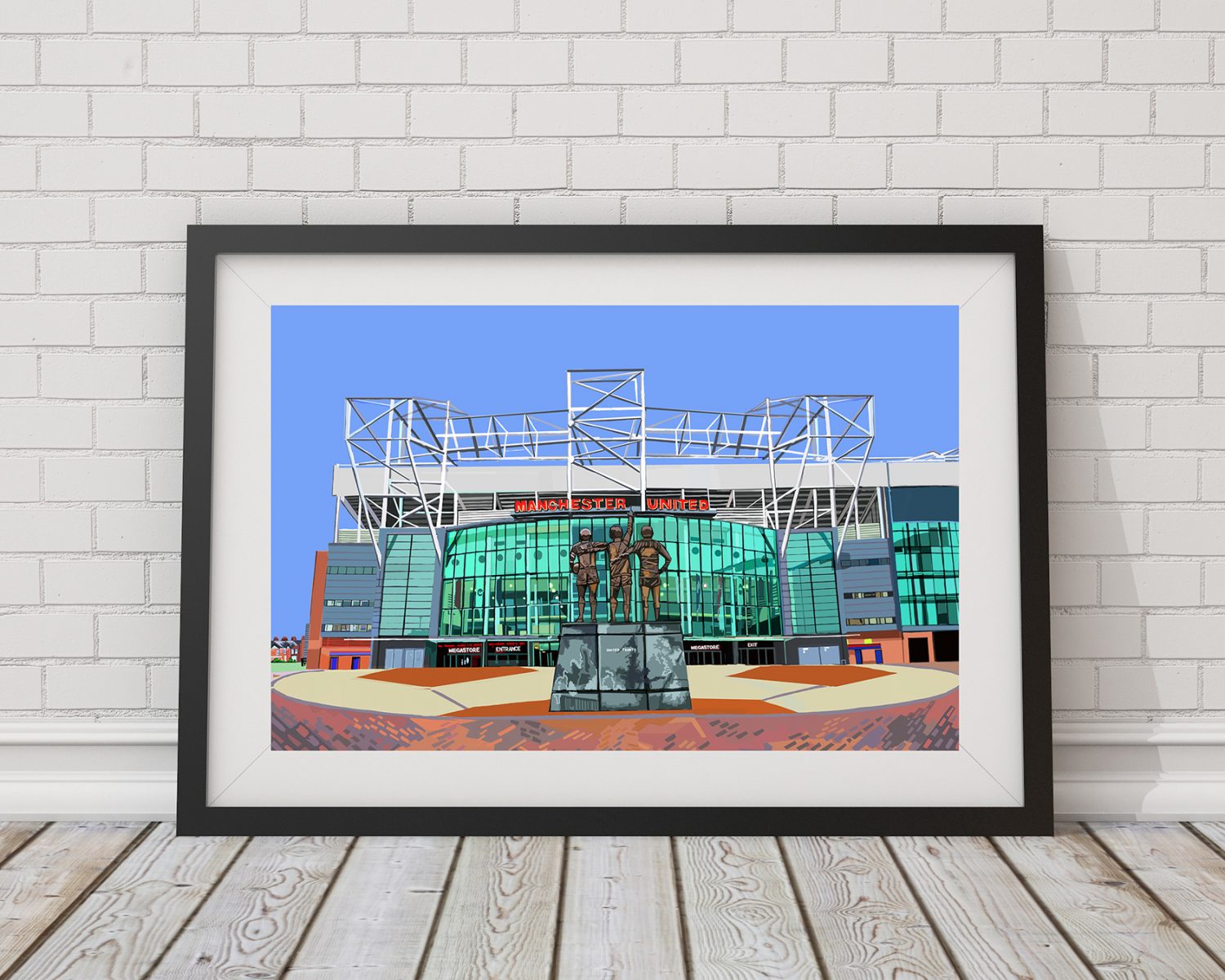 Old Trafford, Manchester United Stadium (MUFC) Art Print