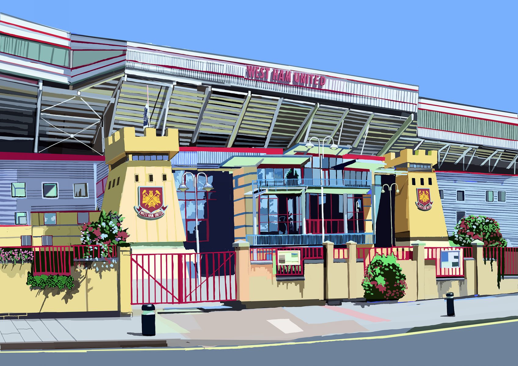 Boleyn Ground, West Ham United Stadium East London Art Print