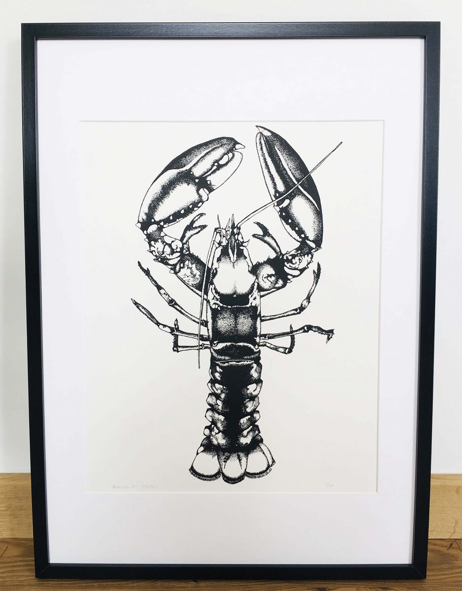 Large Lobster Screen Print
