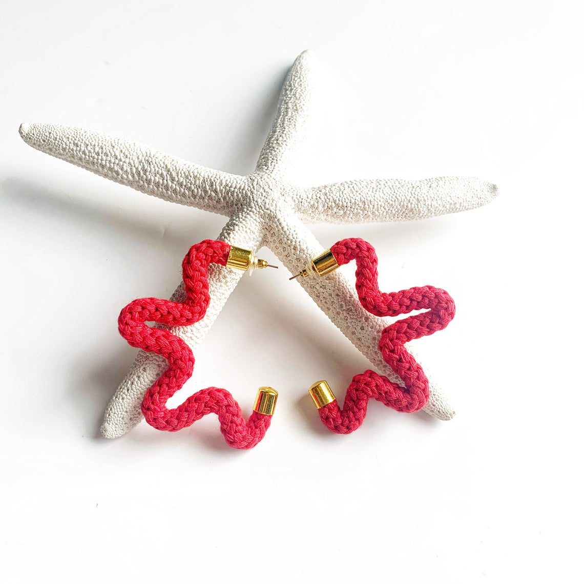 Star shaped colorful cotton earrings, Non-allergenic Star shaped Earrings, 27 colour choices