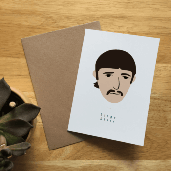 Ringo Starr, Beatles A6 Greeting Card